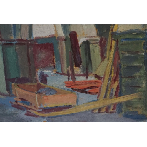 520 - Three Oil Paintings including Oil on Board of Figures on a Boat, Eva O'Connell Killarney Lakes and a... 