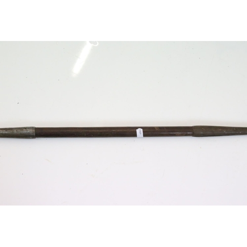 159 - 19th / Early 20th century Tribal Hunting or Throwing Spear, possibly Maasai, the double edge steel b... 