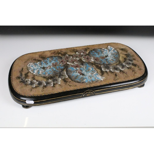 332 - An victorian wooden writing slope with inlayed decoration to the lid together with two contemporary ... 