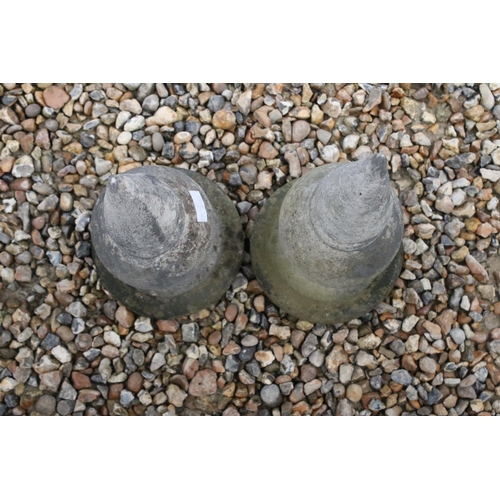 531 - Pair of Reconstituted Stone Pillar Finials, 45cm high