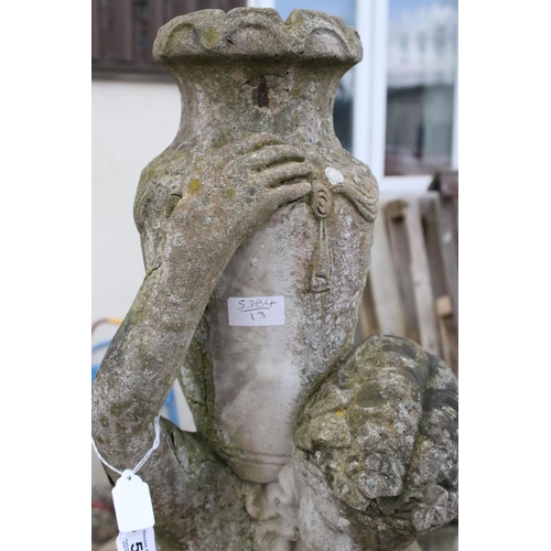 534 - Large Reconstituted Stone Garden Statue of Minerva, 144cm high