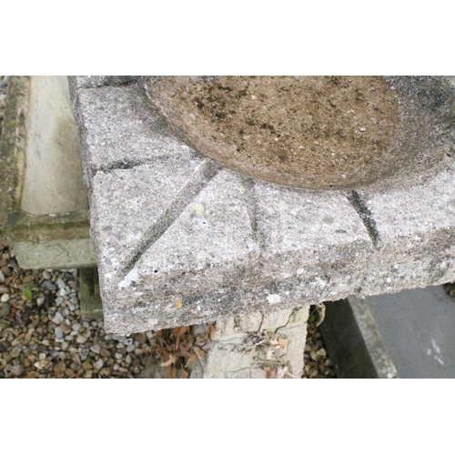 538 - Garden Reconstituted stone bird bath, 82cm high