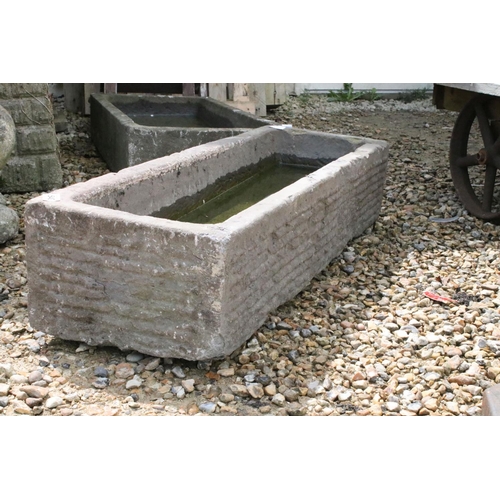 540 - Granite stone trough, 100cm long x 32cm high