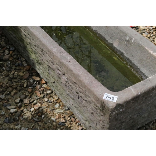 540 - Granite stone trough, 100cm long x 32cm high