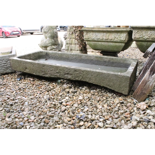 541 - Granite stone trough, 112cm long x 19cm high