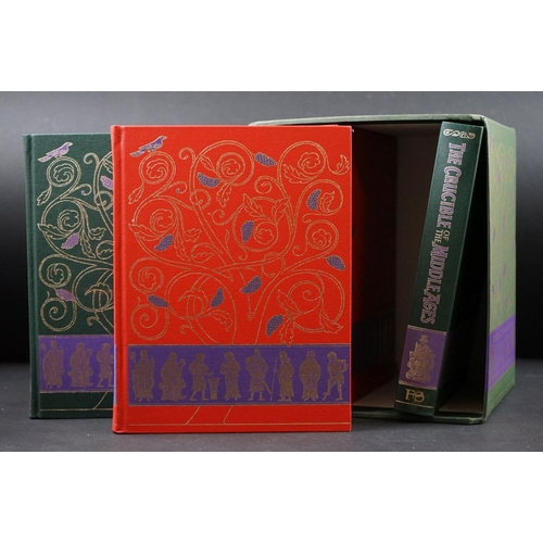 427 - Books - Folio Society - The Story Of The Middle Ages, five volumes within a display box.