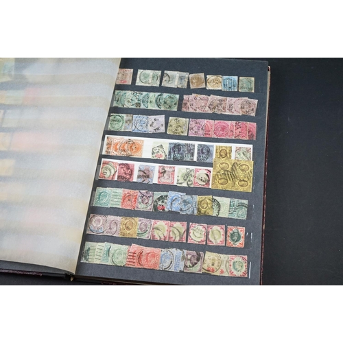 435 - Stamp stock book, mostly GB and Commonwealth, to include Queen Victoria penny black & several penny ... 