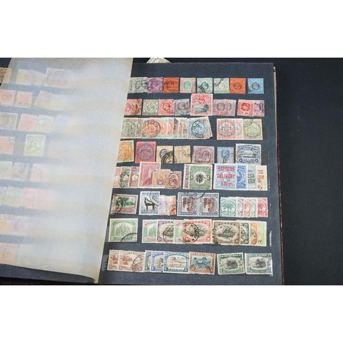 435 - Stamp stock book, mostly GB and Commonwealth, to include Queen Victoria penny black & several penny ... 