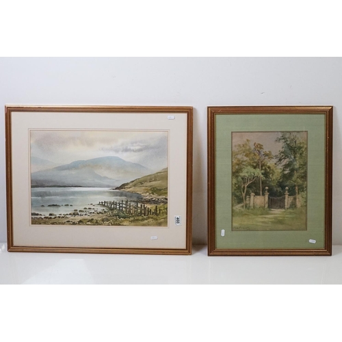 460 - Keith Burtonshaw (1930 - 2008) Watercolour titled to verso ' Crummock Water ', signed lower right, 3... 