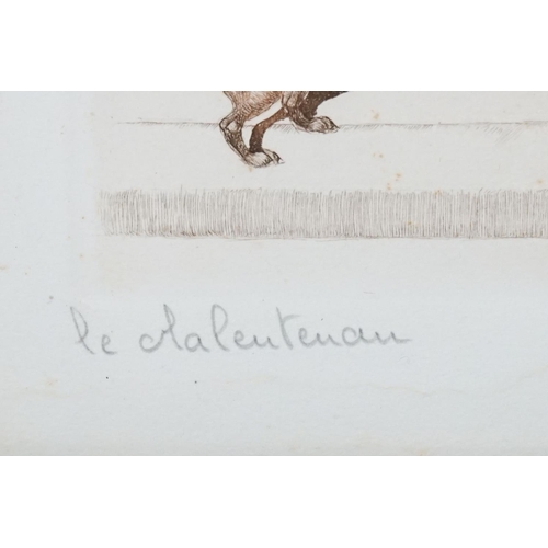 461 - Two Signed Boris O'Klein Humorous Dog Prints titled P' Etouidic and Le Malentendu, both signed in pe... 