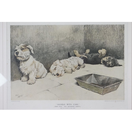 494 - Four Cecil Aldin Terrier Prints, three published by The Illustrated London News titled ' For what we... 