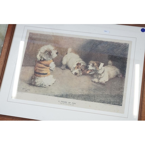 494 - Four Cecil Aldin Terrier Prints, three published by The Illustrated London News titled ' For what we... 