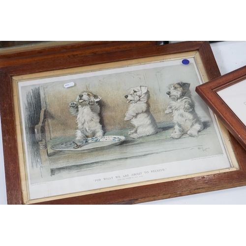 494 - Four Cecil Aldin Terrier Prints, three published by The Illustrated London News titled ' For what we... 