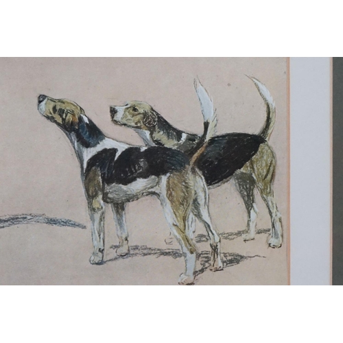 497 - Two Cecil Aldin Horse Prints including a Man showing a Shire Horse and a Hunter with Two Hounds, eac... 