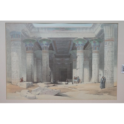 508 - After David Roberts, general view of the ruins of Luxor from the Nile, together with ' Grand Portico... 