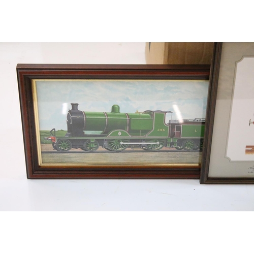 457 - Collection of Steam Train / Locomotive Prints including approximately fourteen framed and glazed and... 