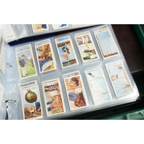 418 - Cigarette cards - Approx. 60 sets in modern binders, varying subjects, to include Wills, R & J Hill,... 