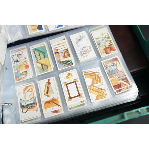 418 - Cigarette cards - Approx. 60 sets in modern binders, varying subjects, to include Wills, R & J Hill,... 