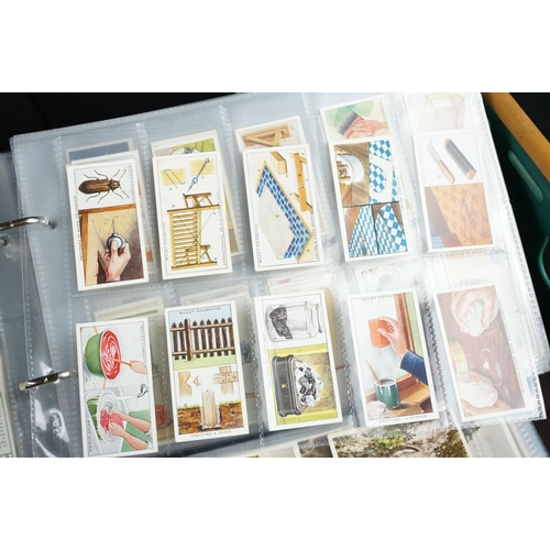 418 - Cigarette cards - Approx. 60 sets in modern binders, varying subjects, to include Wills, R & J Hill,... 