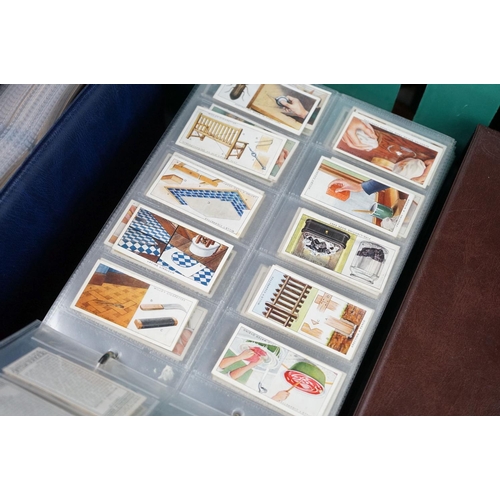 418 - Cigarette cards - Approx. 60 sets in modern binders, varying subjects, to include Wills, R & J Hill,... 