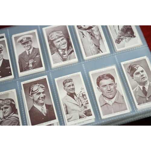 421 - Cigarette cards - Approx. 60 sets in modern binders, varying subjects, to include Churchman, Gallahe... 