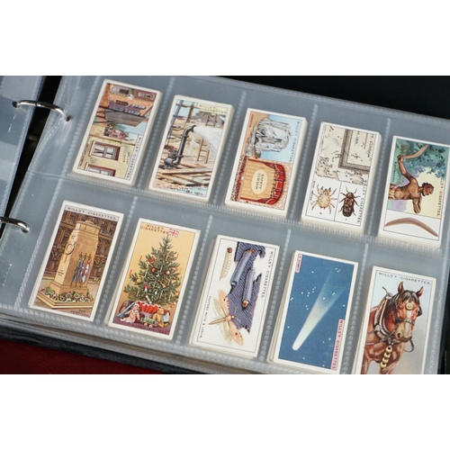 421 - Cigarette cards - Approx. 60 sets in modern binders, varying subjects, to include Churchman, Gallahe... 