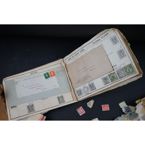 441 - Collection of loose GB, Commonwealth & World stamps, together with an album of mid 20th century stam... 