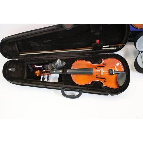 409 - Two Cased Stentor Violins with Bows being The Stentor Student I and The Stentor Student Standard tog... 