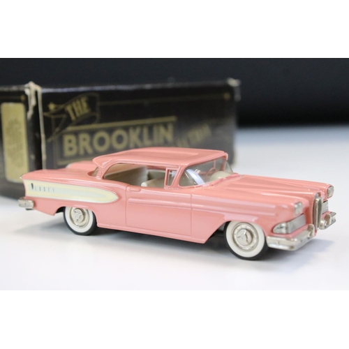 1027 - Four Boxed Brooklin Models 'The Brooklin Collection' 1/43 metal models to include BRK 22 1958 Edsel ... 