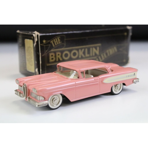 1027 - Four Boxed Brooklin Models 'The Brooklin Collection' 1/43 metal models to include BRK 22 1958 Edsel ... 