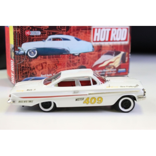 1035 - Four Boxed Brooklin Models Metal Models to include 2 x 1:43 Hot Rod Magazine (HR 01 1961 Chevrolet I... 