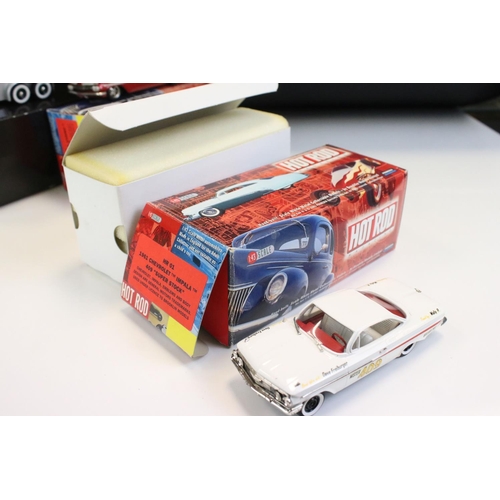 1035 - Four Boxed Brooklin Models Metal Models to include 2 x 1:43 Hot Rod Magazine (HR 01 1961 Chevrolet I... 