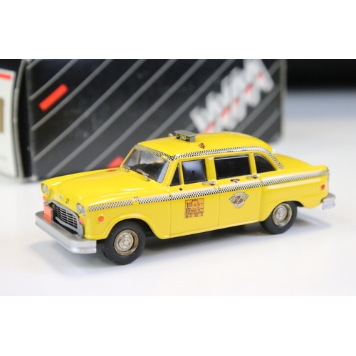 1036 - Four boxed 1/43 Western Models metal models to include WP109 Aston Martin, WMS 55 1974 Checker Cab (... 