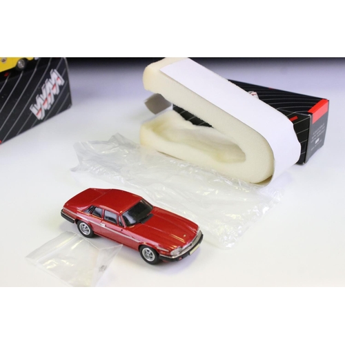 1036 - Four boxed 1/43 Western Models metal models to include WP109 Aston Martin, WMS 55 1974 Checker Cab (... 