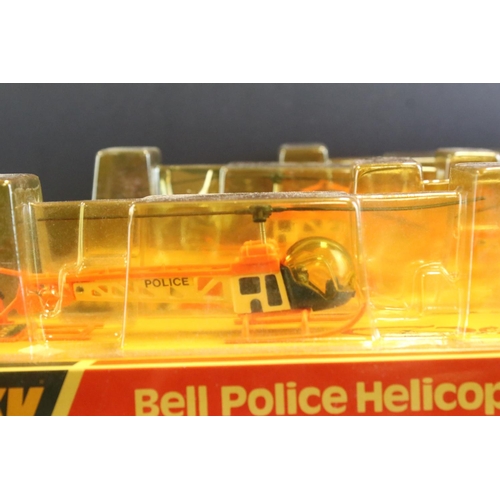 1317 - Ex Shop Stock Dinky - Six 732 Bell Police Helicopter diecast models contained within opened trade bo... 