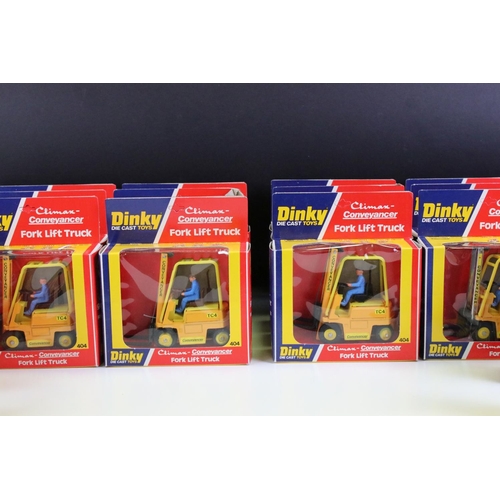 1238 - Ex Shop Stock Dinky - 16 Boxed Dinky 404 Climax Conveyancer Fork Lift Truck diecast models, ex with ... 