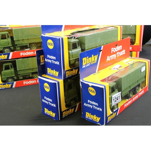 1241 - Ex Shop Stock Dinky - 15 Boxed Dinky 668 Foden Army Truck diecast models, diecast ex, boxes show som... 