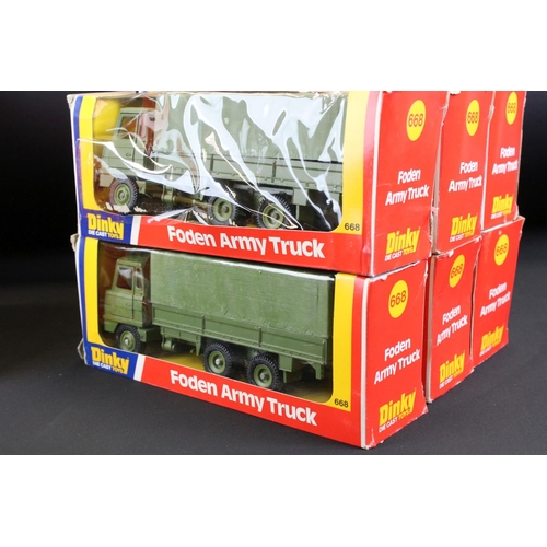 1241 - Ex Shop Stock Dinky - 15 Boxed Dinky 668 Foden Army Truck diecast models, diecast ex, boxes show som... 