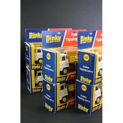 1243 - Ex Shop Stock Dinky - 12 Boxed Dinky 432 Foden Tipping Lorry diecast models, plus 2 x unboxed exampl... 