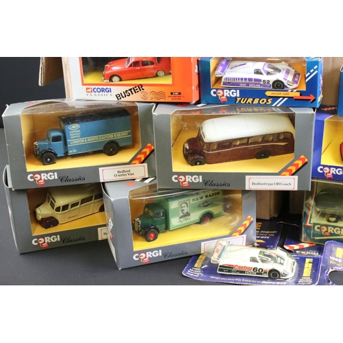 1244 - 50 Boxed Corgi diecast models, mostly 1980s/90s, featuring 01801 Buster Jaguar MK II Buster, Corgi C... 