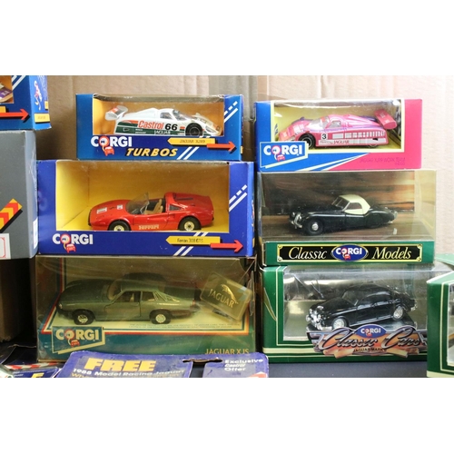 1244 - 50 Boxed Corgi diecast models, mostly 1980s/90s, featuring 01801 Buster Jaguar MK II Buster, Corgi C... 