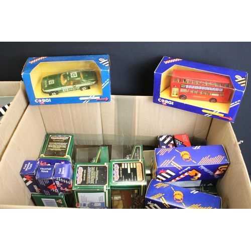 1244 - 50 Boxed Corgi diecast models, mostly 1980s/90s, featuring 01801 Buster Jaguar MK II Buster, Corgi C... 