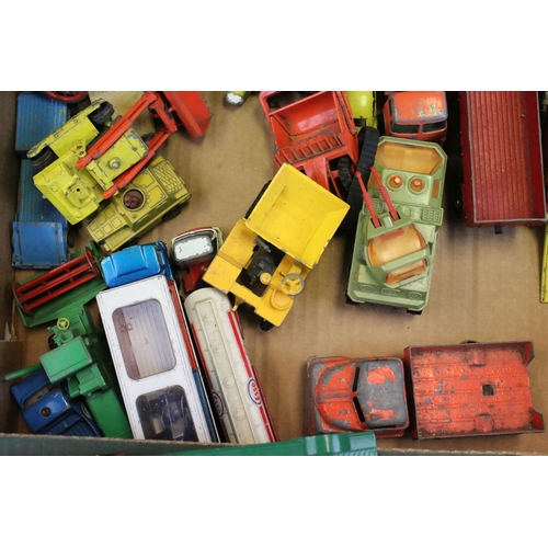 1245 - Around 85 mostly mid 20th C play worn diecast models to include Dinky, Matchbox, Crescent, Corgi & L... 