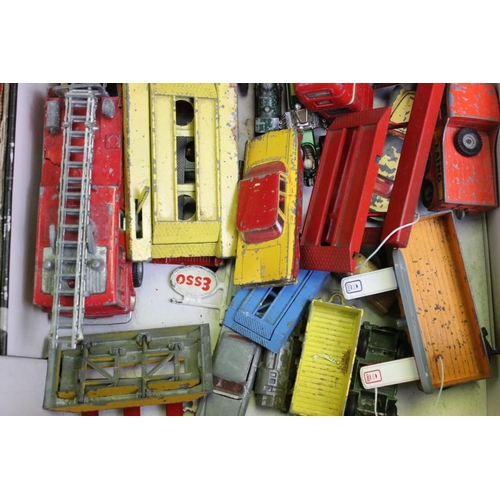 1245 - Around 85 mostly mid 20th C play worn diecast models to include Dinky, Matchbox, Crescent, Corgi & L... 