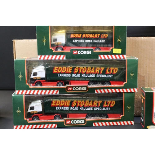 1247 - 16 Boxed Corgi & Atlas Editions Eddie Stobart diecast models & multi-model sets to include CC86610 T... 