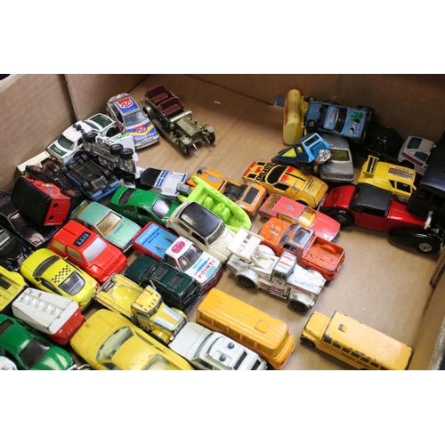 1250 - Around 80 play worn diecast models to include Matchbox, Burago and Corgi examples, featuring Matchbo... 