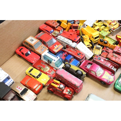 1251 - Over 65 play worn diecast models, featuring mid 20th C examples, to include Matchbox Series, Matchbo... 