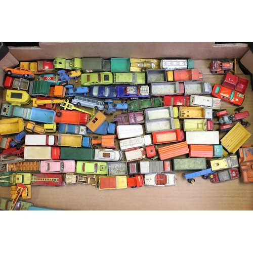 1252 - Around 85 mid 20th C onwards play worn diecast models to include Matchbox, Corgi, Lone Star and Majo... 