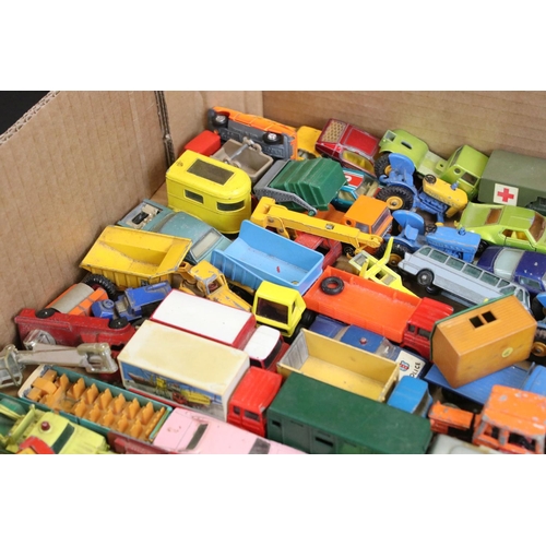 1252 - Around 85 mid 20th C onwards play worn diecast models to include Matchbox, Corgi, Lone Star and Majo... 