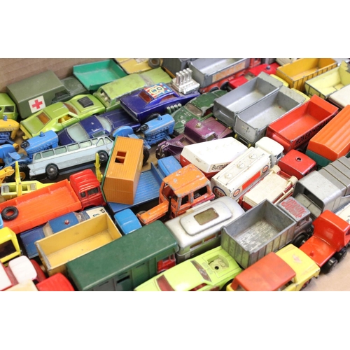 1252 - Around 85 mid 20th C onwards play worn diecast models to include Matchbox, Corgi, Lone Star and Majo... 